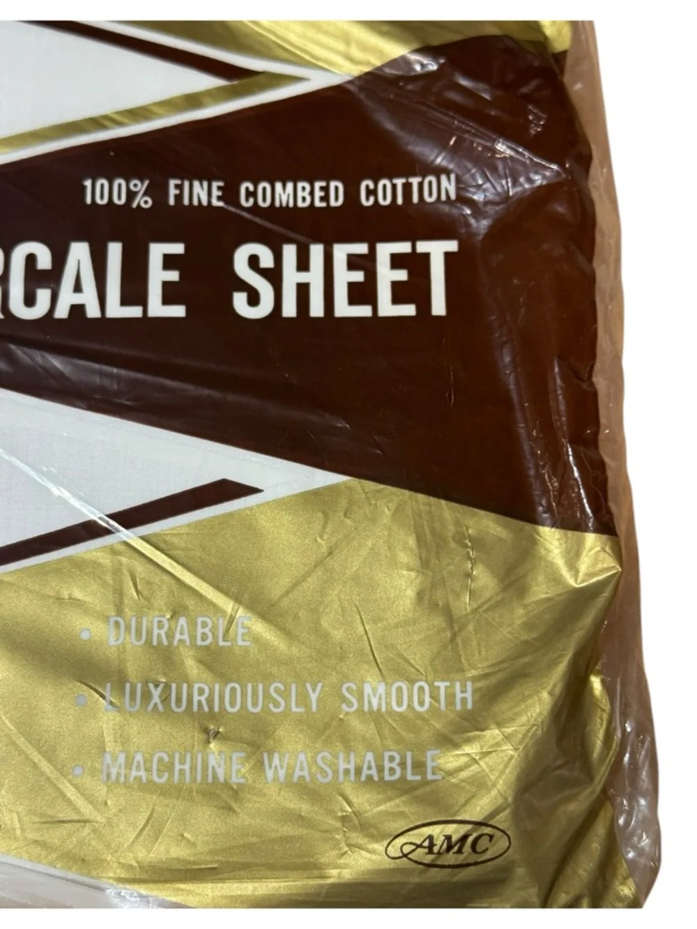 Vintage Vanity House Percale Sheet Double 81x108 White NOS USA Cotton